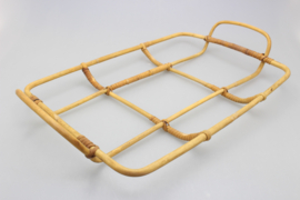 SCHAAL MET ROTAN HOUDER - GROEN