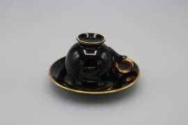 'PALETT' DEMITASSE AND SAUCER - SALMON PINK