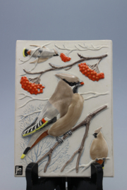 PLAQUE NO. 293-3 - "SIDENSVANS" (BOHEMIAN WAXWING)