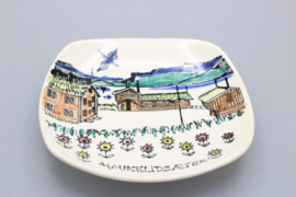 'HAUKELIDSÆTER' SOUVENIR PLATE 13 X 13 CM