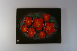 PLAQUE NO. 850 - "ORANGE FLOWERS" (B)