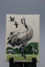 PLAQUE NO. 291-7 - "TRANA" (COMMON CRANE)