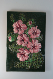 PLAQUE NO. 858 - "PINK FLOWERS" (A)