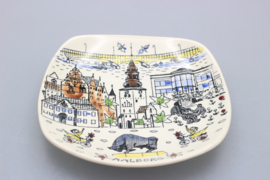 'AALBORG' SOUVENIR PLATE 13 X 13 CM