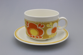 "SAFRAN" TEACUP AND SAUCER