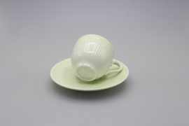 KOLORITA COFFEE CUP AND SAUCER - GREEN