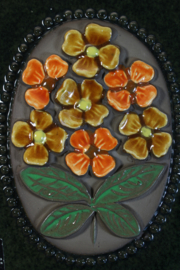 PLAQUE NO. 844 - "ORANGE FLOWERS" (B)