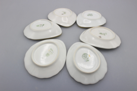 SET VAN 6 OESTERSCHAALTJES