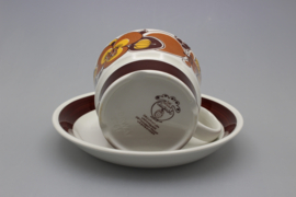 "AUGUST" TEACUP AND SAUCER