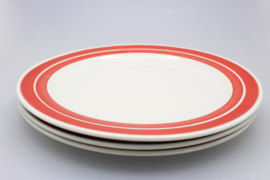 BORD PLAT Ø 27 CM 'RÖD LINJE'