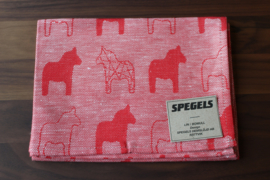 TEA TOWEL DALA HORSE RED