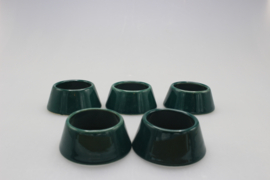 SET VAN 5 EIERDOPPEN - GROEN