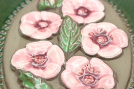 PLAQUE NO. 841 - "PINK FLOWERS" (B)