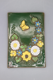 PLAQUE NO. 852 - "BUTTERFLY AND FLOWERS" (A)