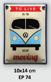 Volkswagen Quote Emaille bord 10x14 cm