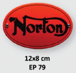 Norton Emaille bord 12x8 cm