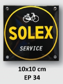 Solex Service Emaille bord 10x10 cm