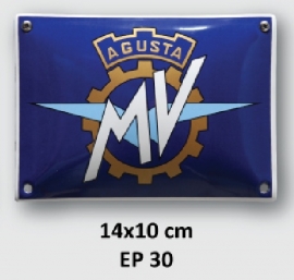 Agusta MV Emaille bord 14x10 cm