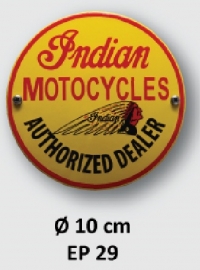 Indian Motorcycles Emaille bord Ø 10 cm