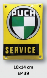 Puch Service Emaille bord 10x14 cm