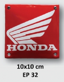 Honda Emaille bord 10x10 cm