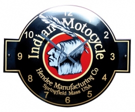 Indian Motorcycle Emaille horloge