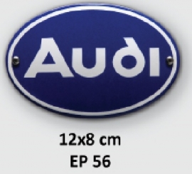 Audi Emaille bord 12x8 cm
