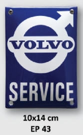 Volvo Service Emaille bord 10x14 cm