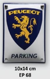 Peugeot Parking Emaille bord 10x14 cm