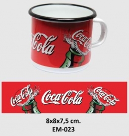Coca Cola Emaille Beker / Mok