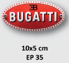 Bugatti Emaille bord 10x5 cm