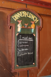 Vintage 'Lunch and dinner' bord