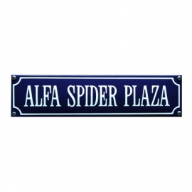 Alfa Spider Plaza Emaille Straat Naambord