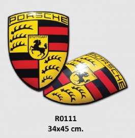 Porsche Emaille bord 34x45 cm