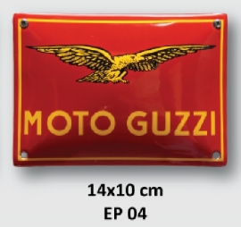 Moto Guzzi Emaille bord 14x10 cm