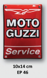 Moto Guzzi Service Emaille bord 10x14 cm