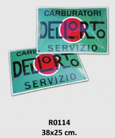 Carburatori Dellorto Servizio Emaille bord 38x25 cm