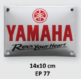 Yamaha Emaille bord 14x10 cm