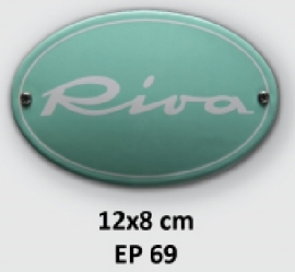 Riva Emaille bord 12x8 cm