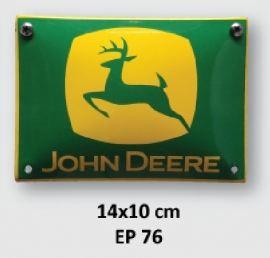 John Deere Emaille bord 14x10 cm