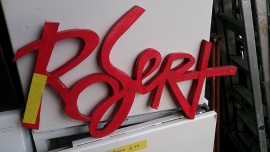 Decoratie letters rodert