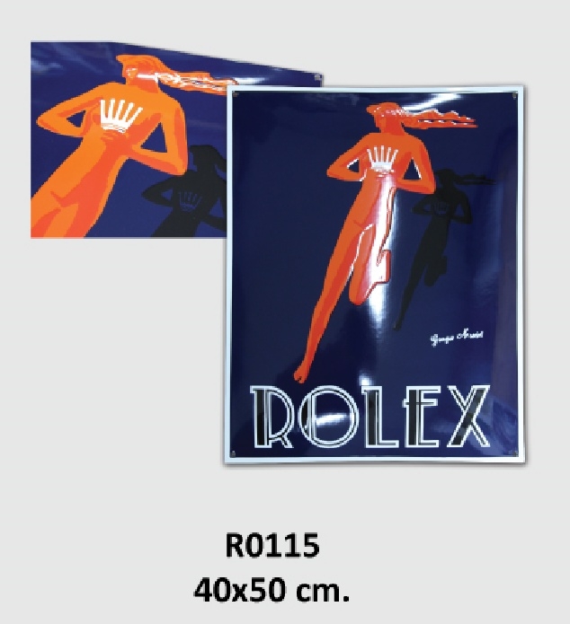 Rolex Emaille bord 40x50 cm