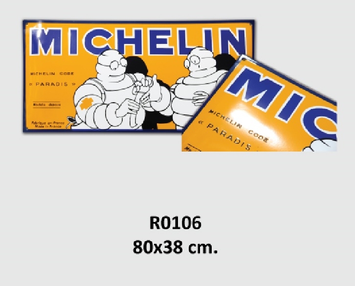 Michelin Emaille bord 80x38 cm