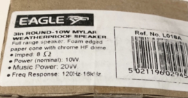 Eagle 3'' Round - 10W Mylar Weatherproof Speaker