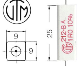 5 W draadgewonden weerstand,  208-8, 1,2 ohm