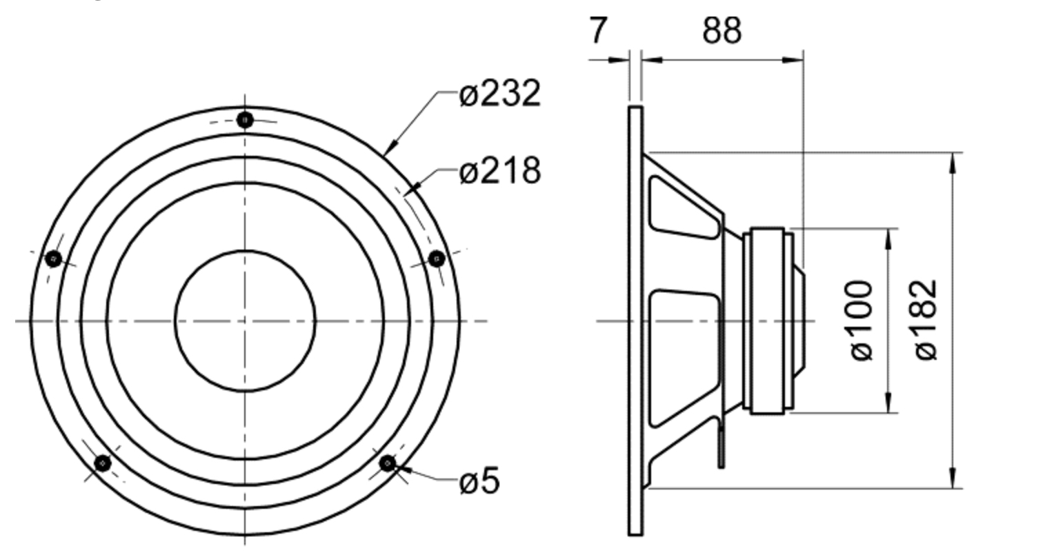 Visaton W200S 8 Ohm 75 W