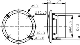 Visaton FR8WP Zwart - 8 ohm