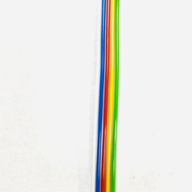 Regenboog bandkabel 5 polig 1mtr 0,5mm