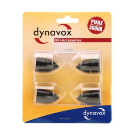 Audio Dynavox - spikes 4 delig in de kleur zwart