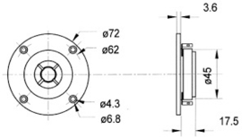 Visaton DTW 72 - 8 OHM